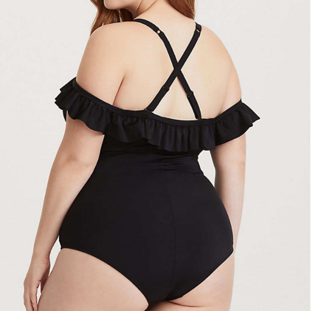 TORRID Ruffle Swim Suit - Picture 2 of 5